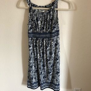 Max studio navy floral halter dress